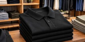 black polo shirt