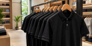 black polo shirt